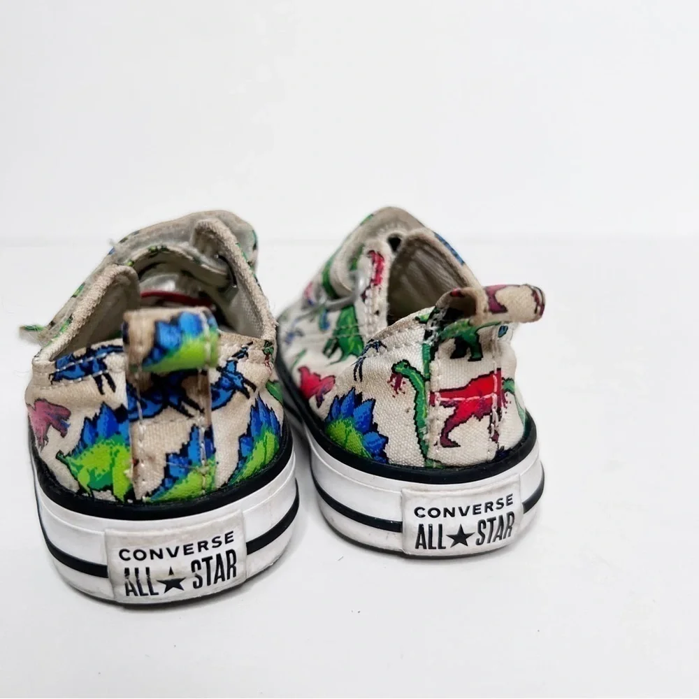 Converse Dinosaur Velcro Toddler Shoes Sneakers Size 4
